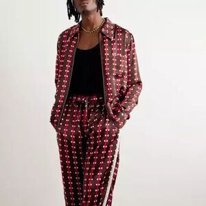 WALES BONNER Mens Shirt Size 46 Brown Long Sleeve Zip Up Pocket BELIEF $890